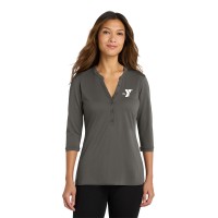 Women's UV Choice Pique Henley - Screen Printed