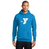 Adult Hooded Sweat Shirt -  Large Center Chest Y