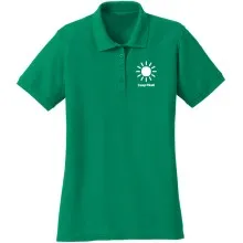 Ladies 50/50 Pique Polo -  Camp Pikati Left Chest Camp Design - Screen Printed