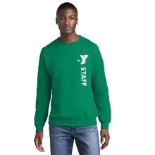 Adult Crewneck Sweatshirt - Screen Printed w/ Vertical STAFF